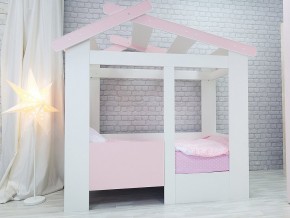 Кровать детская Теремок без ящика розовая в Осе - osa.magazinmebel.ru | фото