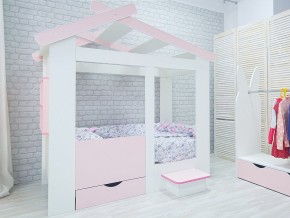 Кровать детская Теремок без ящика розовая в Осе - osa.magazinmebel.ru | фото - изображение 2
