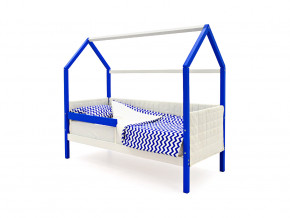 Кровать-домик мягкий Svogen с бортиком сине-белый в Осе - osa.magazinmebel.ru | фото - изображение 1