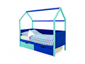 Кровать-домик мягкий Svogen с ящиками мятно-синий в Осе - osa.magazinmebel.ru | фото - изображение 1