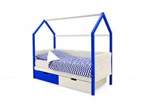 Кровать-домик мягкий Svogen с ящиками сине-белый в Осе - osa.magazinmebel.ru | фото