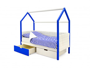 Кровать-домик мягкий Svogen с ящиками сине-белый в Осе - osa.magazinmebel.ru | фото - изображение 3