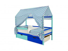 Кровать-домик Svogen с ящиками и бортиком мятно-синий в Осе - osa.magazinmebel.ru | фото - изображение 5