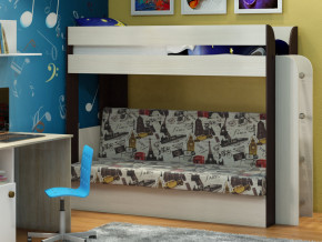 Кровать двухъярусная Карамель 75 венге ткань биг бен в Осе - osa.magazinmebel.ru | фото