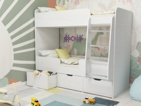 Кровать двухъярусная Малыш двойняшка белый в Осе - osa.magazinmebel.ru | фото