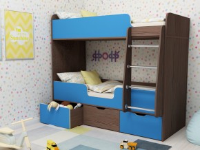 Кровать двухъярусная Малыш двойняшка бодега-голубой в Осе - osa.magazinmebel.ru | фото - изображение 1