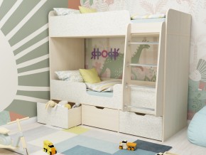 Кровать двухъярусная Малыш двойняшка дуб молочный-феритейл в Осе - osa.magazinmebel.ru | фото - изображение 1