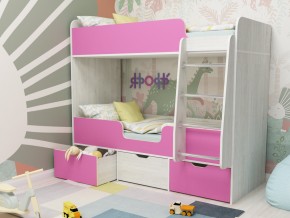 Кровать двухъярусная Малыш двойняшка винтерберг-розовый в Осе - osa.magazinmebel.ru | фото - изображение 1