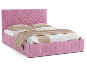 Кровать Гамма 1400 с основанием велюр тенерифе розовый в Осе - osa.magazinmebel.ru | фото