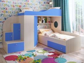 Кровать Кадет 2 Дуб молочный-голубой в Осе - osa.magazinmebel.ru | фото