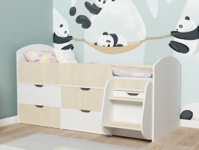 Кровать Малыш-7 белое дерево-дуб в Осе - osa.magazinmebel.ru | фото