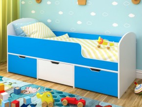 Кровать Малыш Мини Белое дерево-Голубой в Осе - osa.magazinmebel.ru | фото