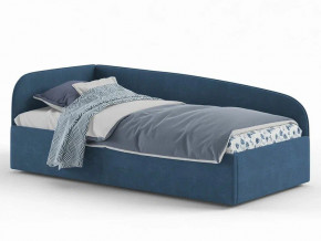 Кровать мягкая Денди на латах рогожка синяя в Осе - osa.magazinmebel.ru | фото