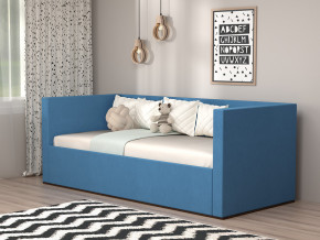 Кровать мягкая с подъёмным механизмом арт. 030 синий в Осе - osa.magazinmebel.ru | фото - изображение 1
