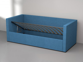 Кровать мягкая с подъёмным механизмом арт. 030 синий в Осе - osa.magazinmebel.ru | фото - изображение 2