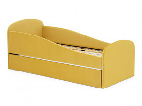 Кровать с ящиком Letmo горчичный (велюр) в Осе - osa.magazinmebel.ru | фото - изображение 1