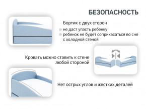 Кровать с ящиком Letmo небесный (рогожка) в Осе - osa.magazinmebel.ru | фото - изображение 15