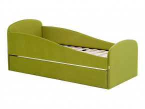Кровать с ящиком Letmo оливковый (велюр) в Осе - osa.magazinmebel.ru | фото