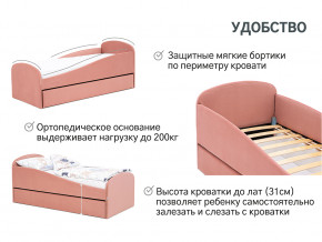 Кровать с ящиком Letmo пудровый (велюр) в Осе - osa.magazinmebel.ru | фото - изображение 2