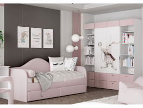 Кровать с мягкой обивкой Алиса ПМ-332.18 велюр розовый в Осе - osa.magazinmebel.ru | фото - изображение 3
