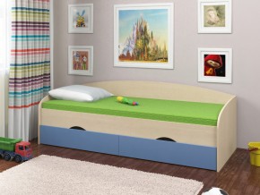 Кровать Соня 2 дуб молочный-голубой в Осе - osa.magazinmebel.ru | фото - изображение 1