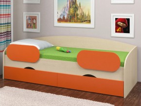 Кровать Соня 2 дуб молочный-оранжевый в Осе - osa.magazinmebel.ru | фото - изображение 2