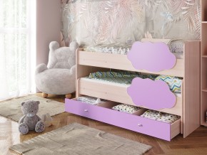 Кровать Соник с ящиком млечный дуб-ирис в Осе - osa.magazinmebel.ru | фото