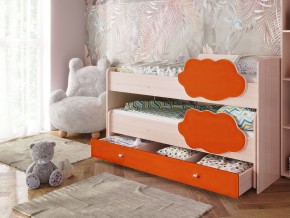 Кровать Соник с ящиком млечный дуб-оранж в Осе - osa.magazinmebel.ru | фото - изображение 1