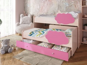 Кровать Соник с ящиком млечный дуб-розовый в Осе - osa.magazinmebel.ru | фото