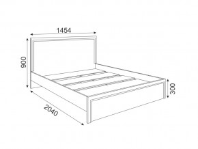 Кровать стандарт с настилом 1400 Беатрис модуль 16 Дуб млечный в Осе - osa.magazinmebel.ru | фото - изображение 2