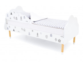Кровать Stumpa Облако с бортиком рисунок Домики в Осе - osa.magazinmebel.ru | фото - изображение 1