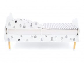 Кровать Stumpa Облако с бортиком рисунок Домики в Осе - osa.magazinmebel.ru | фото - изображение 3