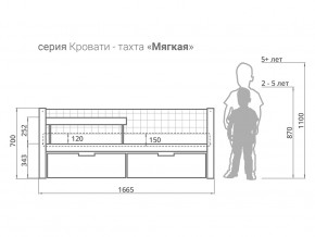 Кровать-тахта мягкая Svogen с ящиками и бортиком бежево-белый в Осе - osa.magazinmebel.ru | фото - изображение 2