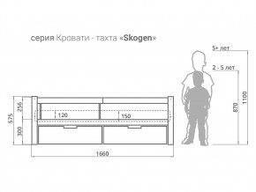 Кровать-тахта Svogen с ящиками и бортиком дерево в Осе - osa.magazinmebel.ru | фото - изображение 3