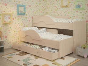 Кровать выкатная Радуга с ящиком 80х160 млечный дуб в Осе - osa.magazinmebel.ru | фото