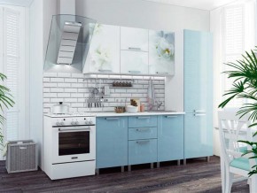 Кухня 2100 Бьянка голубые блестки в Осе - osa.magazinmebel.ru | фото - изображение 1