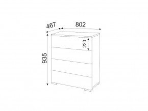 М05 (ручка брусок) Комод (4 ящика) в Осе - osa.magazinmebel.ru | фото