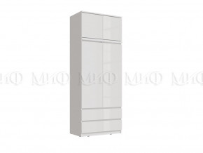Шкаф 2-х створчатый комбинированный с антресолью 900 Челси Белый в Осе - osa.magazinmebel.ru | фото