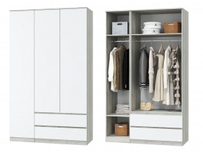 Шкаф для одежды трехдверный Лори дуб серый, белый в Осе - osa.magazinmebel.ru | фото - изображение 1