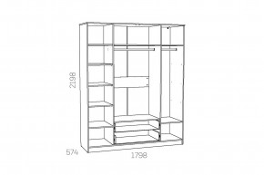 Шкаф комбинированный Оливия НМ 011.84 Х в Осе - osa.magazinmebel.ru | фото - изображение 3