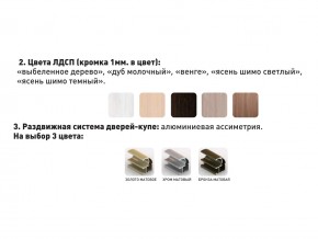 Шкаф-купе Акцент-Сим Д 2100-600 беленое дерево в Осе - osa.magazinmebel.ru | фото - изображение 3