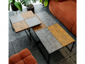 Стол журнальный Фьюжн квадро Дуб американский/серый бетон в Осе - osa.magazinmebel.ru | фото - изображение 3