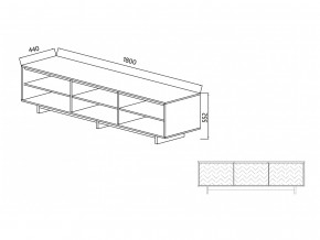 Тумба для ТВА Moderno-1800 Ф1 в Осе - osa.magazinmebel.ru | фото - изображение 2