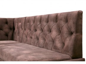 Угловой диван Призма каретная стяжка коричневый с коробами в Осе - osa.magazinmebel.ru | фото - изображение 2