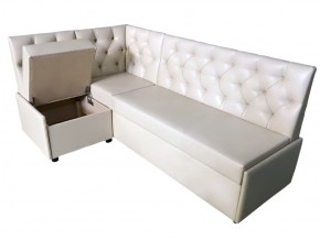 Угловой диван Призма со стяжками белый со спальным местом в Осе - osa.magazinmebel.ru | фото - изображение 2