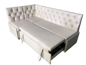 Угловой диван Призма со стяжками белый со спальным местом в Осе - osa.magazinmebel.ru | фото - изображение 3