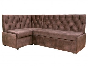 Угловой диван Призма со стяжкми коричневый со спальным местом в Осе - osa.magazinmebel.ru | фото - изображение 1