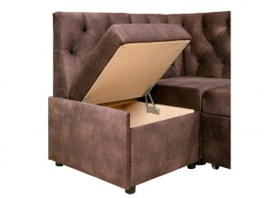 Угловой диван Призма со стяжкми коричневый со спальным местом в Осе - osa.magazinmebel.ru | фото - изображение 3