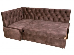 Угловой диван Призма со стяжкми коричневый со спальным местом в Осе - osa.magazinmebel.ru | фото - изображение 4