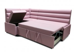 Угловой диван Призма Валики со спальным местом розовый в Осе - osa.magazinmebel.ru | фото - изображение 2